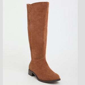 Torrid - WIDE CALF Genuine Suede Knee Boot - Camel